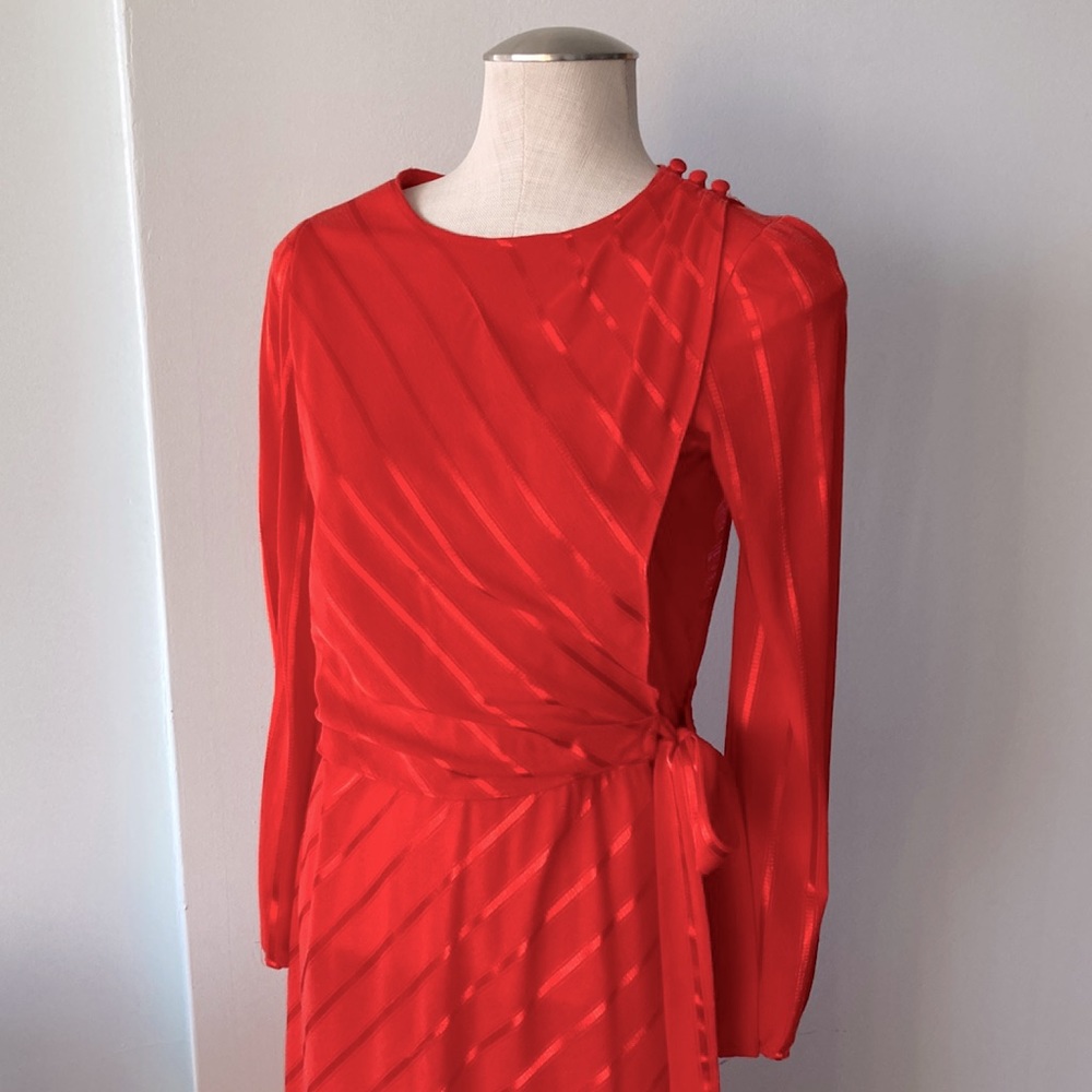 Small Vintage orange bib dress
